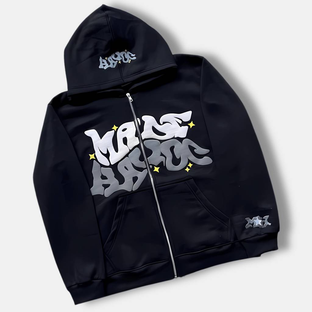 Unisex Hoodie with Graffiti Print – Streetwear in Trend Colors