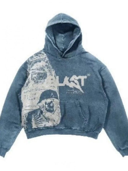 Unisex Streetwear Hoodie with Graphic Print – Oversized Fit | Multiple Colors