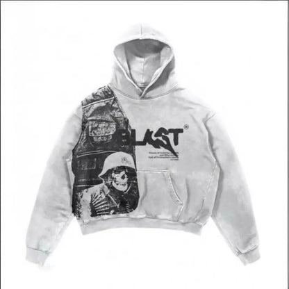Unisex Streetwear Hoodie with Graphic Print – Oversized Fit | Multiple Colors